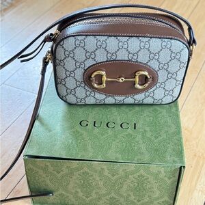 Authentic Gucci Horsebit 1955 small camera bag